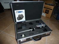 Completo di aste di supporto, adattatore per Sony Pmw-ex1/3, Hvr-z1/7, Panasonic e Canon, diametro 77/72 e anello adattatore per ottiche Nikon e lente di ottimizzazione per Sony Pmw